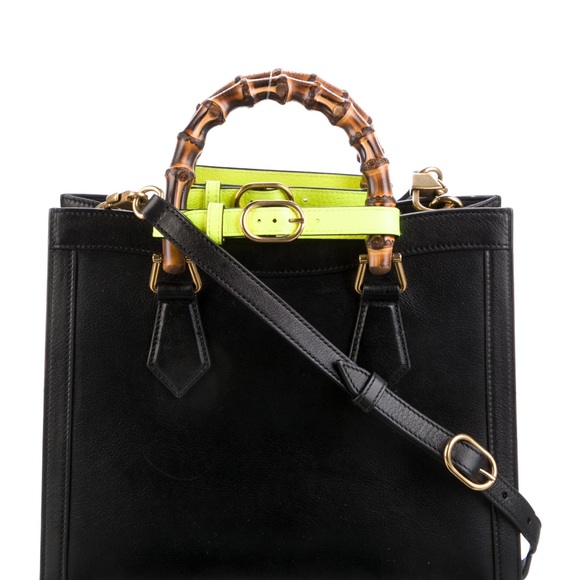 Gucci Black Leather Small Diana Tote with Bamboo Handles - Picture 3 of 6